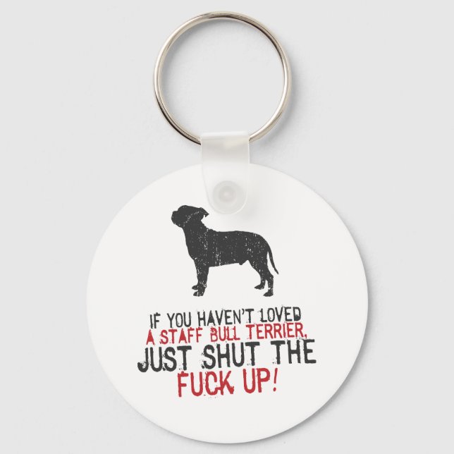 Staffordshire Bull Terrier Schlüsselanhänger (Vorderseite)