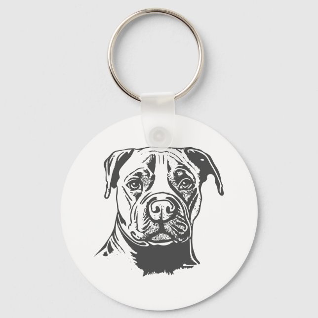 Staffordshire Bull Terrier Schlüsselanhänger (Vorderseite)