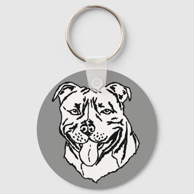 Staffordshire Bull Terrier STAFFY Schlüsselanhänger (Vorderseite)