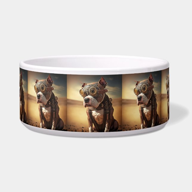 Staffordshire Bull Terrier Steampunk Dog Napf (Vorderseite)
