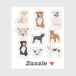 Staffordshire Bull Terrier Stickers Aufkleber
