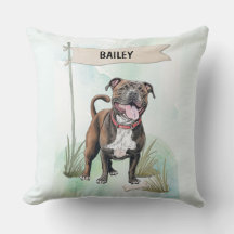 Staffordshire Bull Terrier Wasserfarbe Personalisi