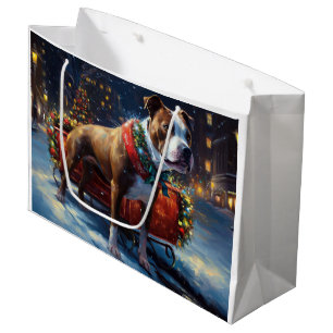Staffordshire Bull Terrier Weihnachtsfest Große Geschenktüte