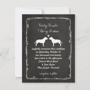 Staffordshire Bull Terriers Wedding Announcement Einladung