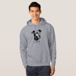 Staffordshire Bullschrecker B&W Silhouette Hoodie