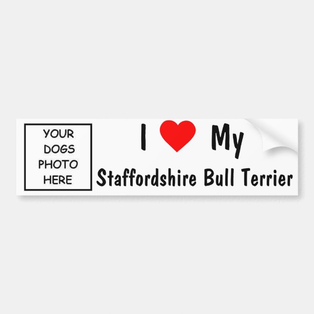 Staffordshire-Bullterrier Autoaufkleber (Vorne)