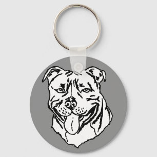 Staffordshire-Bullterrier STAFFY Schlüsselanhänger