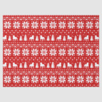 Staffordshire-Bullterrier-Weihnachtsmuster-Rot