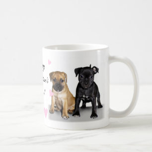 Staffordshire-Bullterrierwelpen Kaffeetasse