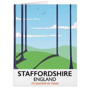 Staffordshire England Train Poster