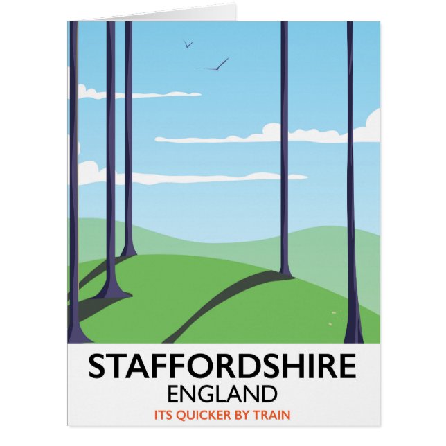 Staffordshire England Train Poster (Vorderseite)