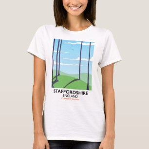 Staffordshire England Train Poster T-Shirt
