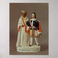 Staffordshire figure of Othello and Iago, c.1858