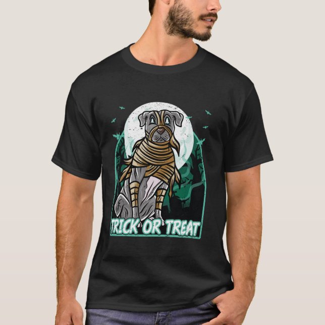 Staffordshire Happy Halloween Costume Mummie Long T-Shirt (Vorderseite)