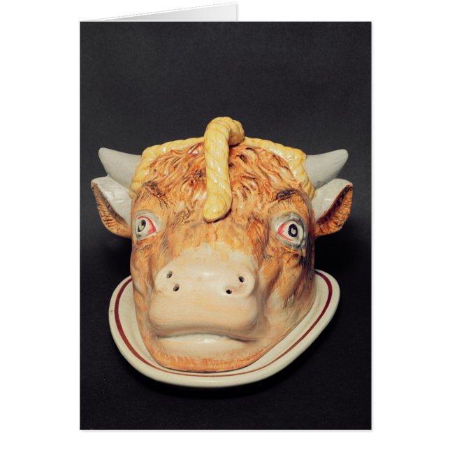Staffordshire-Käseteller in der Form einer Kuh (Vorne)