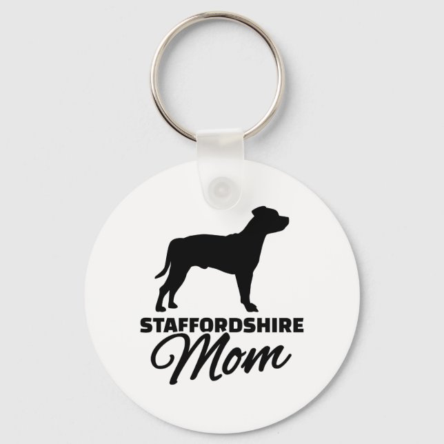 Staffordshire Mama Schlüsselanhänger (Vorderseite)