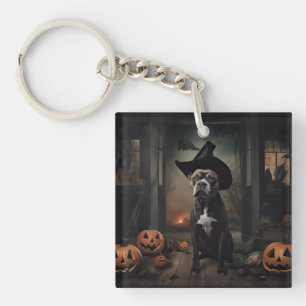 Staffordshire Terrier Citrouilles Halloween effray