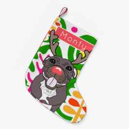Staffordshire Terrier dog Christmas Strumpf Kleiner Weihnachtsstrumpf