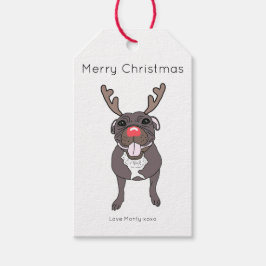 Staffordshire Terrier Dog Frohe Weihnachtsgeschenk Geschenkanhänger