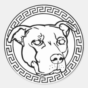Staffordshire-Terrier-Logo-runder Autoaufkleber Runder Aufkleber