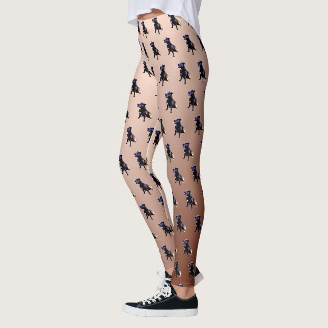 Staffordshire Terrier Oil Paint, Ladys Leggings (Links)
