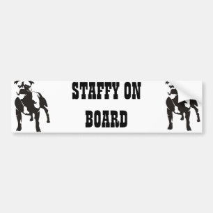 Staffy an Bord Autoaufkleber