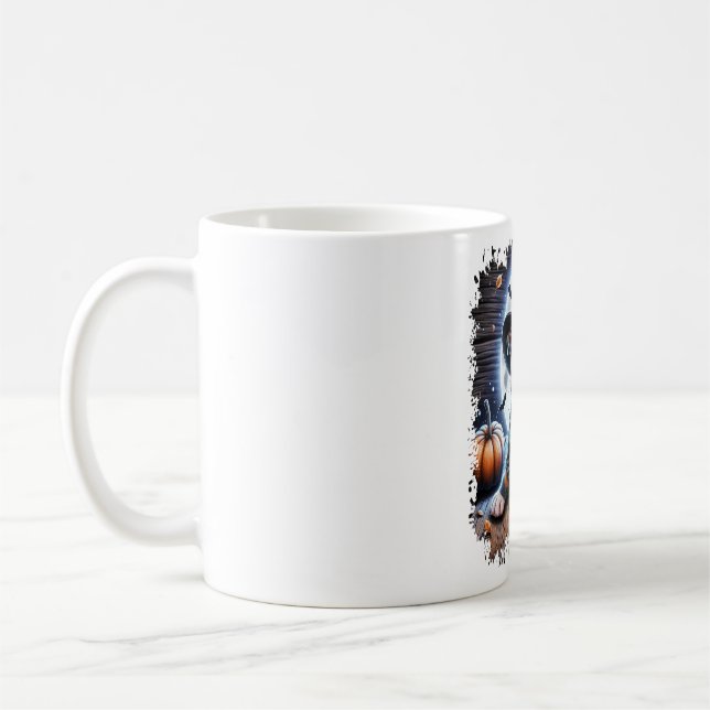 Staffy Dog Halloween Square Kaffeetasse (Links)