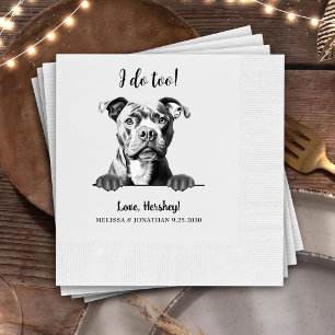 Staffy Dog Hand Zeichnend Personalisiert Ich tue a Serviette