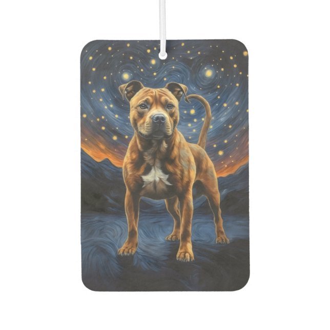 Staffy Dog Künstlerisch Autolufterfrischer (Vorderseite)