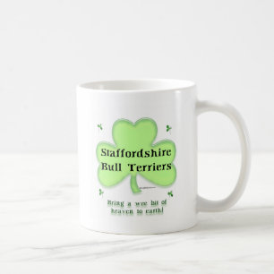 Staffy Heaven; Staffordshire St. Patrick's Day Kaffeetasse