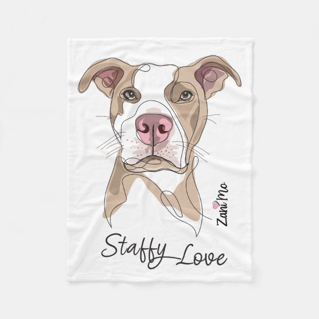 Staffy Liebe - Zani Mo Protection Fleecedecke (Vorderseite)