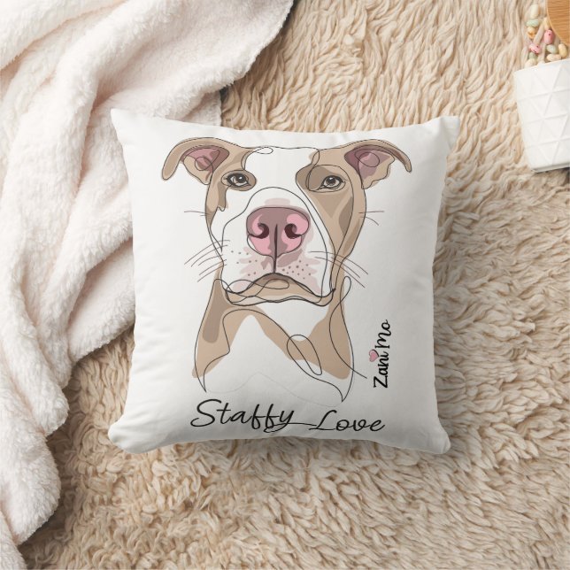 Staffy Liebe - Zani Mo Protection Kissen (Decke)