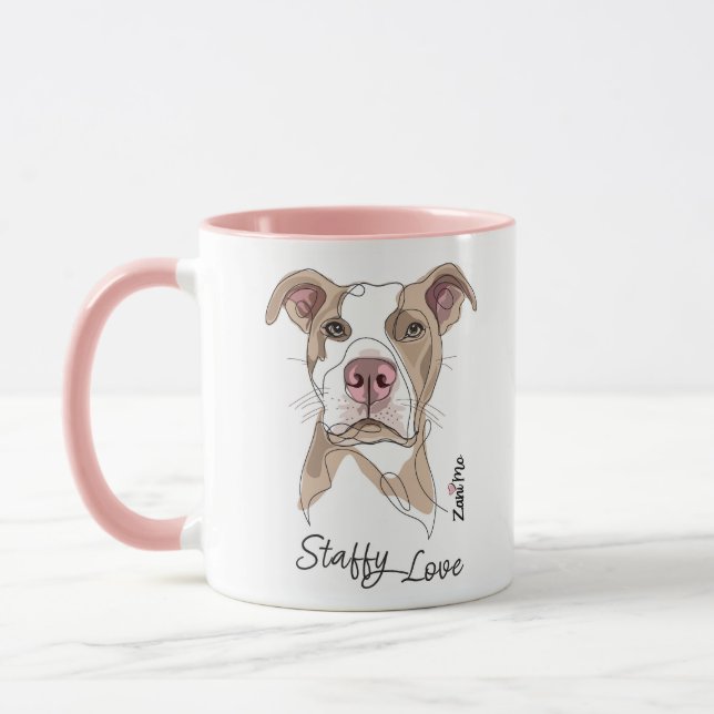 Staffy Liebe - Zani Mo Protection Tasse (Links)