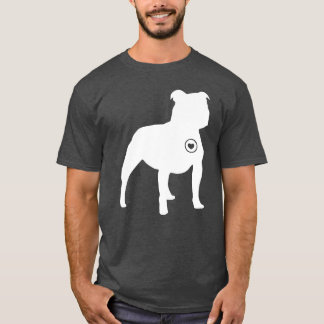 Staffy liebt Retro T-Shirt
