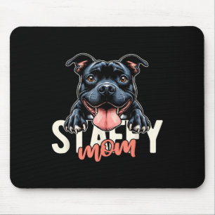 Staffy Mama Staffordshire Bull Terrier Dog Tattoo  Mousepad