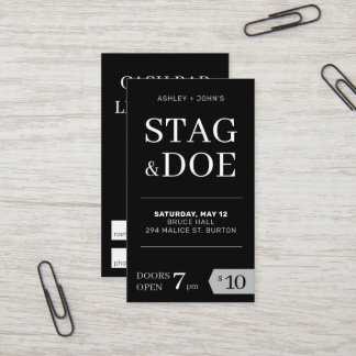 Stag and Doe Tickets - Modernes Klassik Party