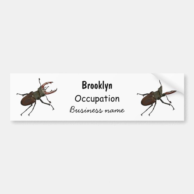 Stag beetle cartoon illustration autoaufkleber (Vorne)