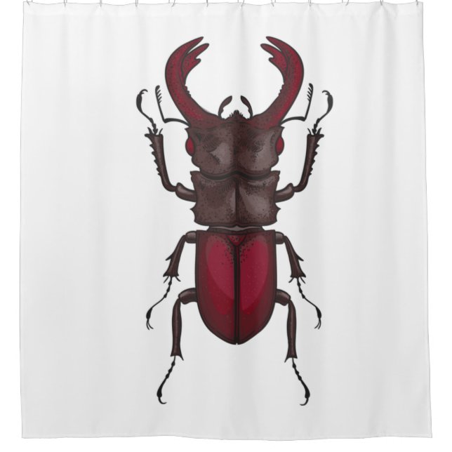 Stag beetle duschvorhang (Vorderseite)