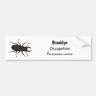 Stag beetle insect illustration autoaufkleber