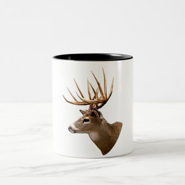 Stag Buck Deer Zweifarbige Tasse (Mittel)