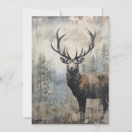 Stag Christmas Card Feiertagskarte