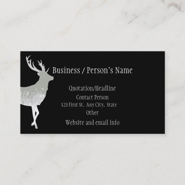 Stag Deer Animal Business Wildlife Animal Visitenkarte (Vorderseite)