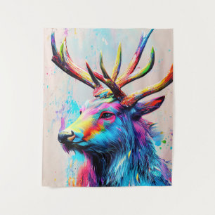 Stag Deer Animal Discovery Adventure Nature Planet Wandteppich