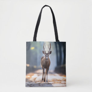 Stag Deer Wildlife Animal auf der Straße Tasche