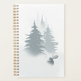 Stag in einem Schneewald Planer