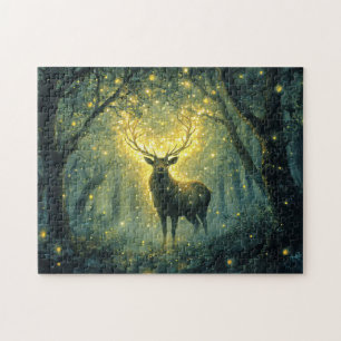 Stag in einem verzauberten Wald