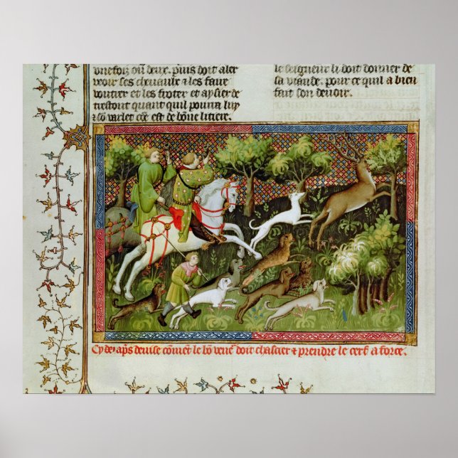 Stag Junting, ab Livre de la Chasse Poster (Vorne)