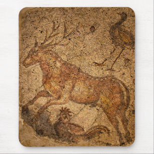 Stag Mosaic Stone in Mortar Alte Vintage Alt Mousepad