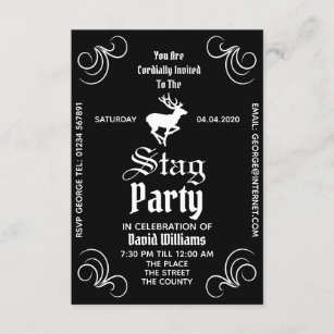 Stag Party Celebration Einladung