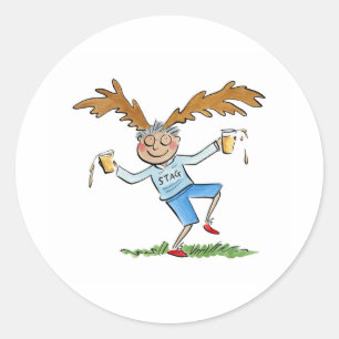Stag Runder Aufkleber
